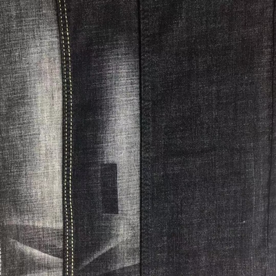 Kain Denim Slub Warna Hitam 10.5oz Bahan Kain Jeans Untuk Pria