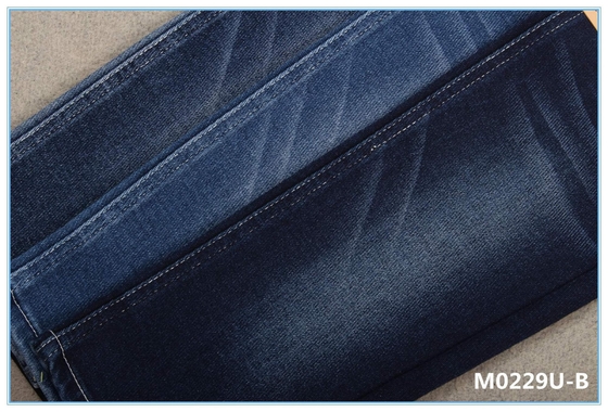 Sentuhan Super Lembut Katun Lycra Denim Jeans Fabric Biru tua