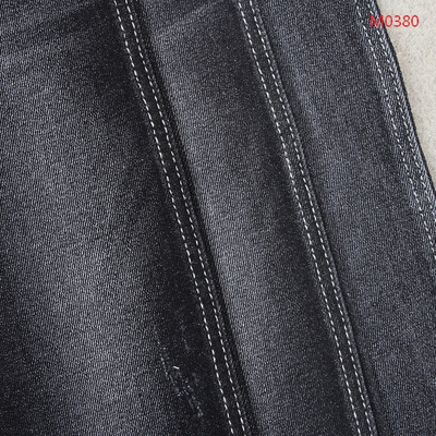 Kain Denim Peregangan Tinggi Katun Spandex Hitam Berat untuk Celana Jeans Wanita