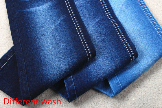 Kain Denim Peregangan Ramah Lingkungan Cotton Poly Rayon Spandex Slub Style