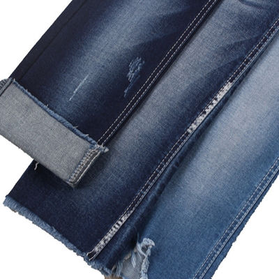 Harga bagus 9.4oz Kain Denim Peregangan Tinggi Bahan Jeans Katun 3/1 Tenunan Tangan Kanan on line