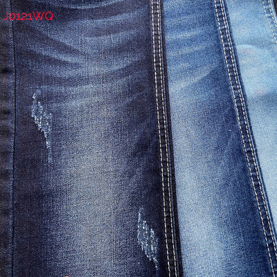 Jeans Wanita Kain Denim Peregangan Segar Dengan Warna Biru Tua Warp Slub Jelas