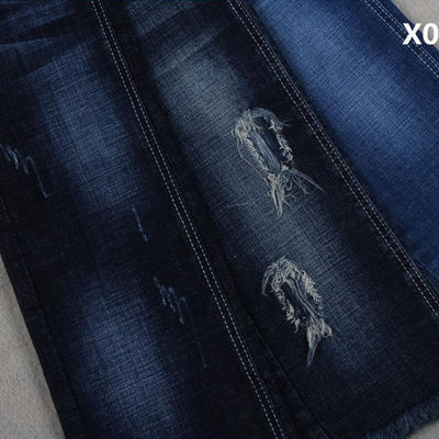 Harga bagus 10.5 Once Crosshatch Slub Dualfx Stretch Denim Fabric Untuk Jeans Lebar 150cm on line