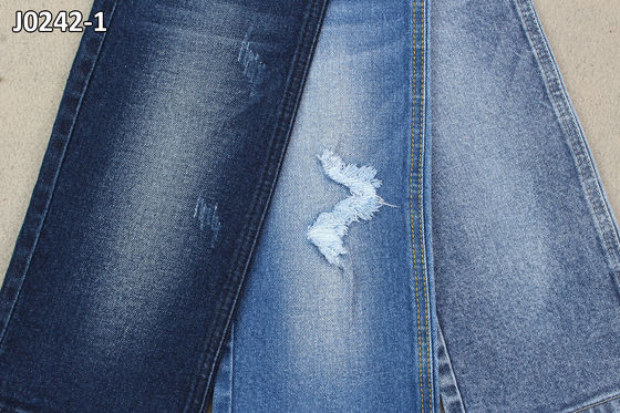 Harga bagus 11.7 OZ Cotton Spandex Kain Denim Peregangan Kecil Bagian Belakang Putih on line