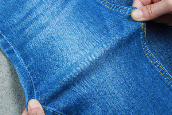 Kain Denim Peregangan 10,2 Oz Dengan Kustom Bahan Baku UF Slub 58/59 