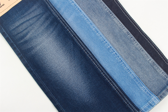 OEM 343gsm Kain Denim Mentah 160cm Lebar Penuh Warna Biru Tua