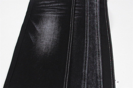 Warna Hitam 11.8Oz Kain Katun Poliester Denim Untuk Celana Pendek Rok