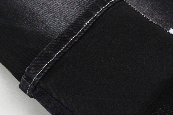 356gsm 10.5Oz Kain Denim Peregangan Warna Hitam 3/1 Kepar Tangan Kanan