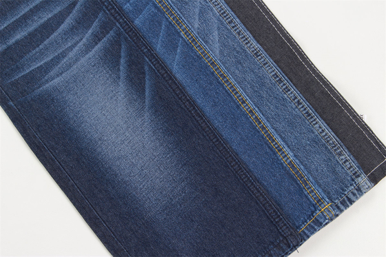 Sanforizing 2/1 Tangan Kanan Kain Denim Untuk Kaos 7.5 Oz 100% Katun Biru Hitam