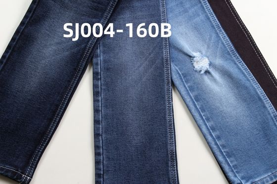 Harga bagus 12 oz biru tua tinggi peregangan tenun kain denim untuk jins on line