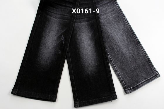 Harga bagus 10.5 Oz Hitam High Stretch Warp Slub Kain Denim Untuk Jeans on line
