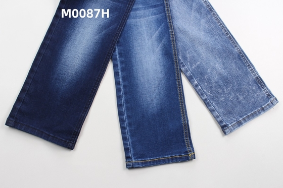 Grosir 9,3 oz tenun denim warna biru gelap untuk celana jeans