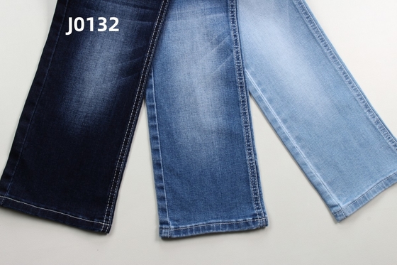 Grosir 8,5 Oz Warp Slub High Stretch Woven Denim Fabric Untuk Jeans
