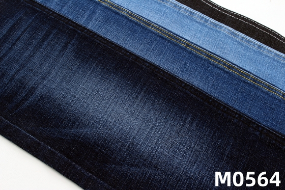 Cross Slub Style Stretch Denim Fabric With Dark Blue Woven Denim 62/63 Roll Dikemas