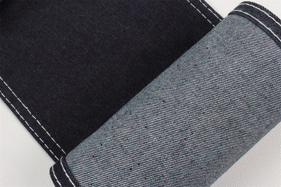 Harga bagus Dark Blue High Spandex Cotton Polyester Stretch Denim Jeans Kain on line