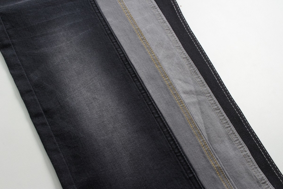 Grosir dan kualitas tinggi 9,4 oz abu-abu gelap stretch jeans kain denim