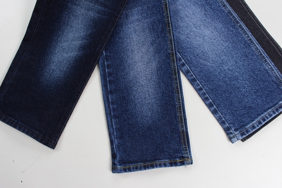 2024 jual panas 12,5 oz biru gelap peregangan tenun denim kain untuk celana jeans