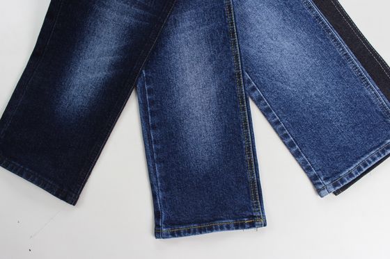 Harga bagus 2024 jual panas 12,5 oz biru gelap peregangan tenun denim kain untuk celana jeans on line