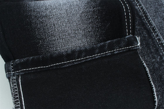 Harga bagus 13.5 Oz Low Stretch Heavy Denim Fabric Untuk Pria Bekerja Pakai Jeans Hitam Belakang on line