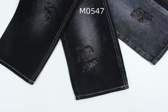 Harga bagus 10.5 Oz 100% Baju Hitam Dan Hitam Backside kaku Jeans Kain on line