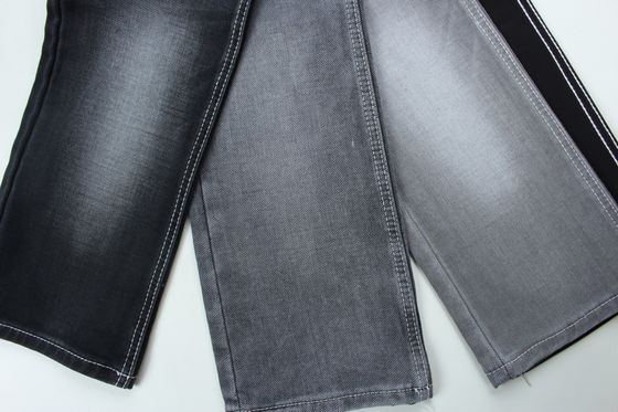 Harga bagus 11.5 oz hitam dan berwarna belakang lapisan ganda kain jeans denim on line