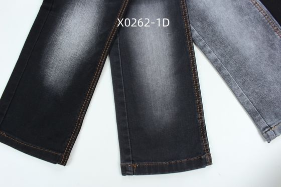 Harga bagus 9.6 Oz Hitam Tinggi Stretch Satin Tenun Kain Denim Untuk Jeans on line