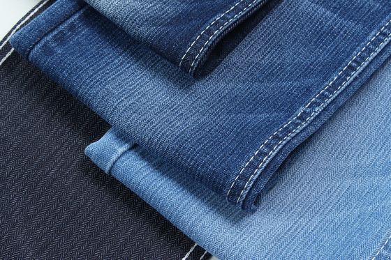 Harga bagus 10.6 Oz khusus tenun kain denim dengan peregangan untuk jeans pakaian on line