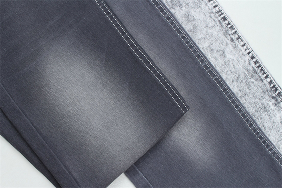 Warna abu-abu gelap Stretch Slub Kain Denim Untuk Jeans