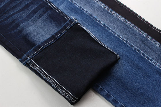 Harga bagus Hitam Biru Hitam Belakang Baik Stretch Kain Denim Untuk Jeans on line
