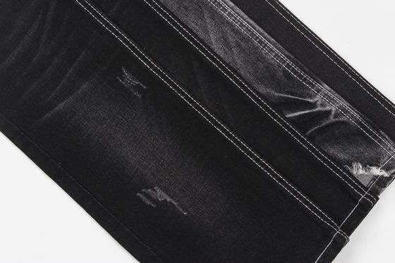 Kain Denim Slub Stretch Hitam Gelap Kualitas Unggul Untuk Jeans
