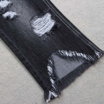 9.8oz Sulfur Hitam Warp Slub Kain Denim 100% katun desizing jeans kain