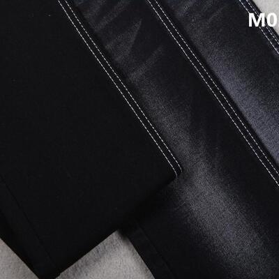 Harga bagus Jet Hitam Hitam 10,5 oz Katun Slub Stretch Denim Jeans Kain on line