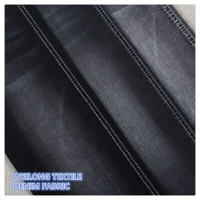 Harga bagus Kain Denim Katun Poliester Spandex Super Melar Hitam on line