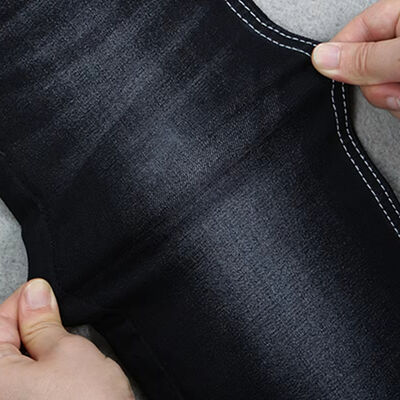 Harga bagus 10.2 OZ Kain Denim Hitam/hitam Sangat Melar untuk Jeans Wanita atau Celana Gadis Stok Tersedia on line