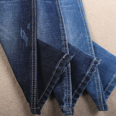 Harga bagus 12.9 oz Benang Dicelup Twill Katun Poliester Spandex Selvedge Denim Jeans Kain Berat on line