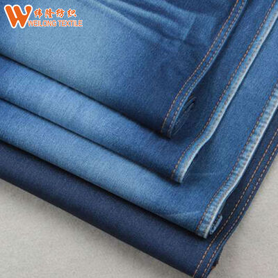 Harga bagus Hot Sell Non Slub Cotton Polyester Spandex Yarn Dyeed Denim Fabric on line