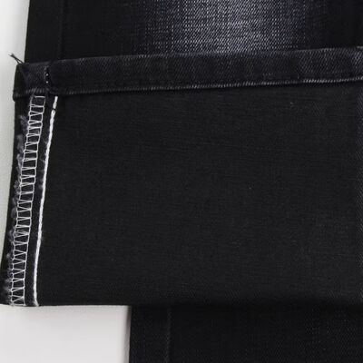 Harga bagus 76% Baja Stretch Yarn-Dyeed Denim Fabric 12 oz Black Crosshatch Slub untuk Pria/Wanita Pakaian Pekerjaan on line