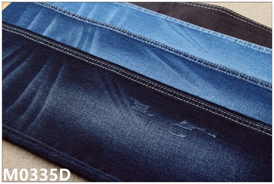 Harga bagus 9.5 oz Bahan Ramah Lingkungan Dark Indigo Elastis Jean Untuk Wanita Merasa Tangan Lembut Daur Ulang on line