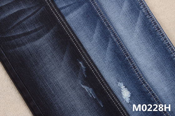 Harga bagus 1.5% Spandex 11oz Slub Cotton Rayon Stretch Crosshatch Denim Fabric Untuk Jean on line