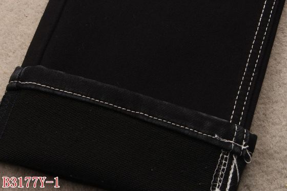 Harga bagus TR 12.3oz Surlfur Fake Knitted Denim Fabric 73 Cotton 23 Polyester 3 Rayon 1 Spandex on line