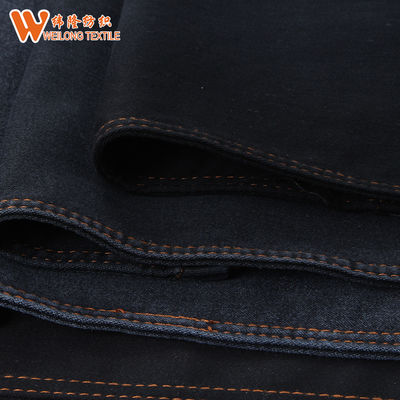 Harga bagus 9.5 Ounce Kain Denim Lycra Polyester Satin Merenggang Untuk Wanita Kurus on line