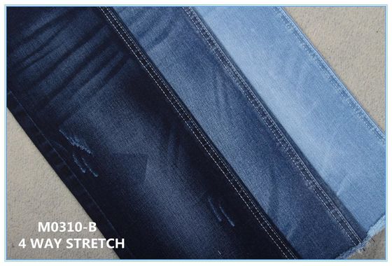 Harga bagus Jeans 10.5 Oz 85 Cotton 13 Polyester 2 Spandex 4 Way Stretch Denim Fabric on line