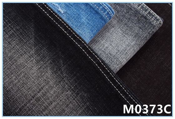 Harga bagus Dark 10.8oz 74% Ctn 25% Poly 1% Spx Stretch Cotton Polyester Denim Fabric on line