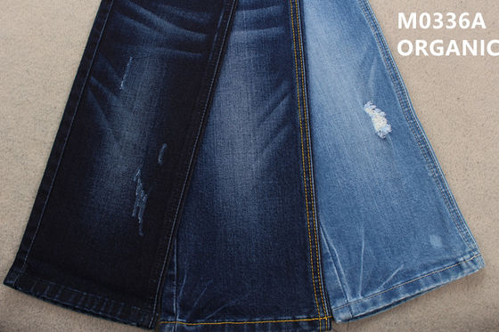 Harga bagus 10.6oz 359gsm Eco Friendly Organic Cotton Broken Twill Denim Fabric on line