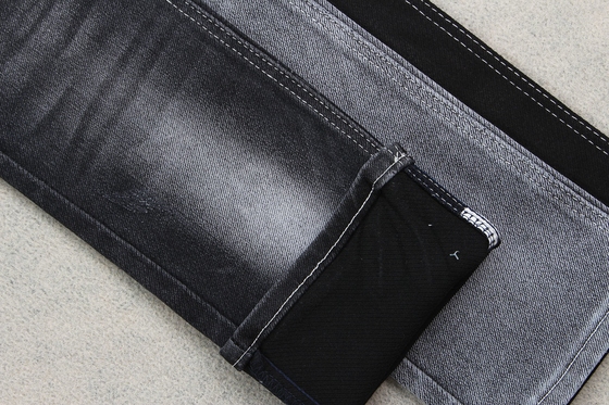 Kain Denim 11Oz Dengan Peregangan Bagian Belakang Hitam Yang Baik Untuk Jeans Pria