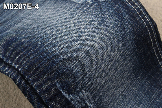 160cm Lebar Penuh 12.7Oz Cotton Polyester Spandex Denim Fabric Dengan Crosshatch Slub