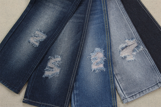 MENDAPAT 13,5 Oz 100% Kain Katun Denim Tanpa Peregangan Biru Daur Ulang