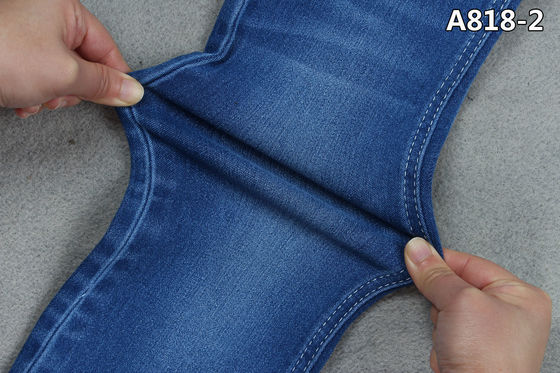 Harga bagus 4/1 Kain Denim Satin Lembut Jogger Biru + Bagian Belakang Hitam Untuk Jeans Anak on line