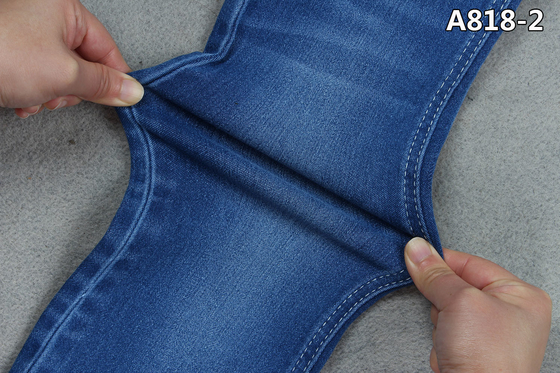 4/1 Kain Denim Satin Lembut Jogger Biru + Bagian Belakang Hitam Untuk Jeans Anak